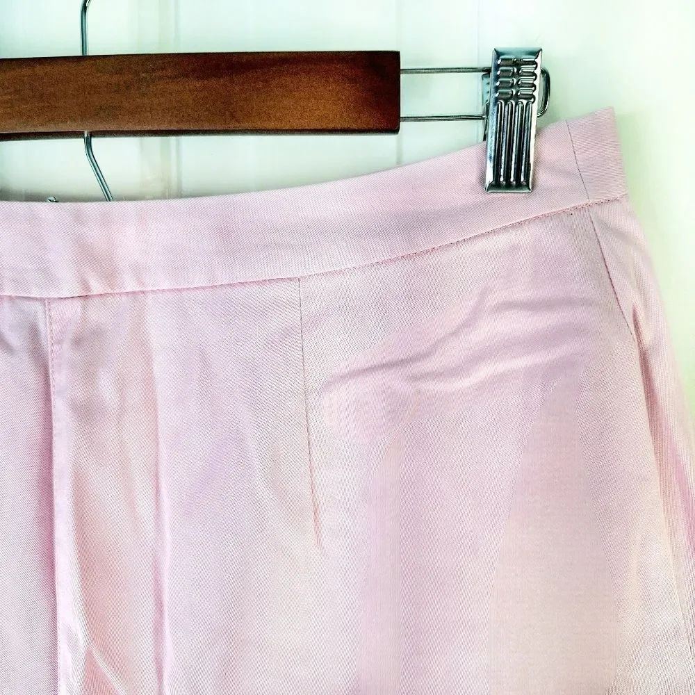 Ann Taylor Pink 100% Cotton High Waisted Shorts Sz 10 - Picture 3 of 9